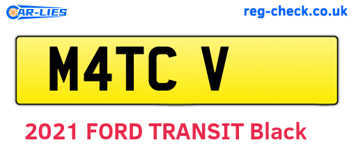 M4TCV are the vehicle registration plates.