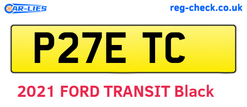 P27ETC are the vehicle registration plates.
