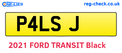 P4LSJ are the vehicle registration plates.