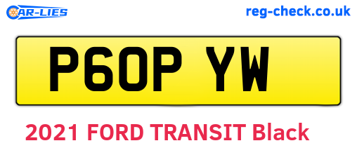 P60PYW are the vehicle registration plates.