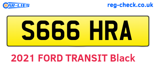 S666HRA are the vehicle registration plates.