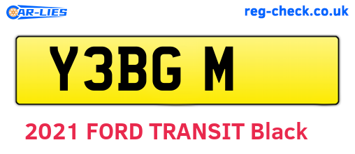 Y3BGM are the vehicle registration plates.