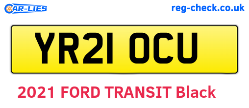 YR21OCU are the vehicle registration plates.