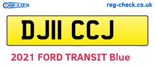 DJ11CCJ are the vehicle registration plates.