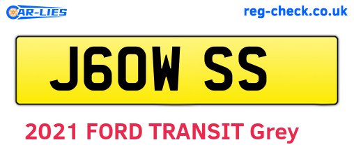 J60WSS are the vehicle registration plates.
