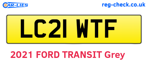 LC21WTF are the vehicle registration plates.