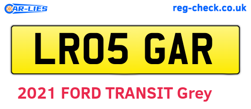 LR05GAR are the vehicle registration plates.