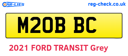 M20BBC are the vehicle registration plates.