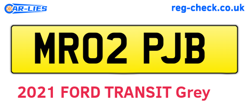 MR02PJB are the vehicle registration plates.