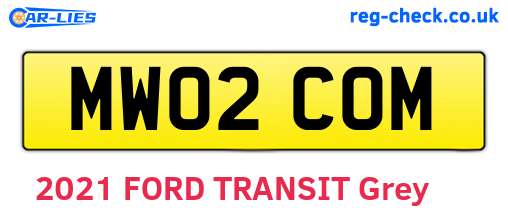MW02COM are the vehicle registration plates.