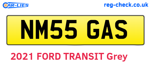 NM55GAS are the vehicle registration plates.