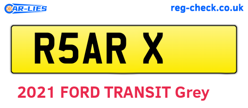 R5ARX are the vehicle registration plates.