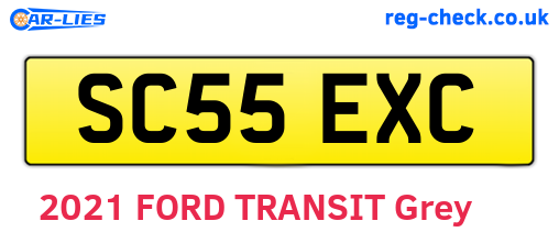 SC55EXC are the vehicle registration plates.