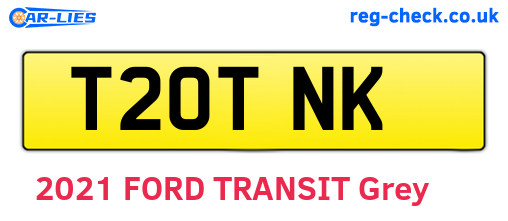 T20TNK are the vehicle registration plates.
