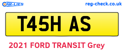 T45HAS are the vehicle registration plates.