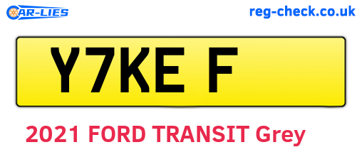 Y7KEF are the vehicle registration plates.
