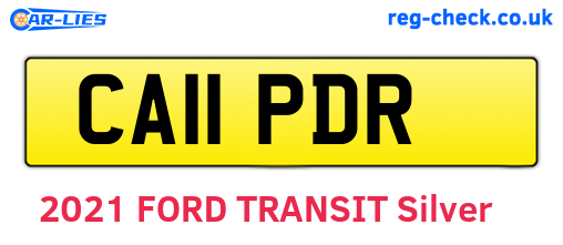 CA11PDR are the vehicle registration plates.