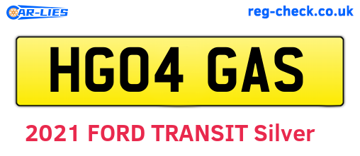 HG04GAS are the vehicle registration plates.