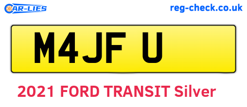 M4JFU are the vehicle registration plates.