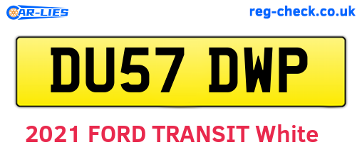 DU57DWP are the vehicle registration plates.