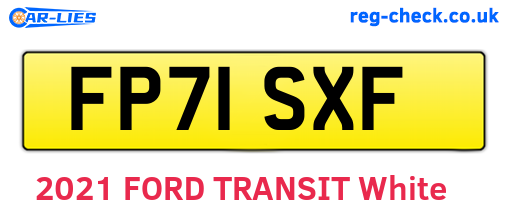 FP71SXF are the vehicle registration plates.