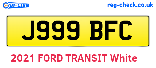 J999BFC are the vehicle registration plates.