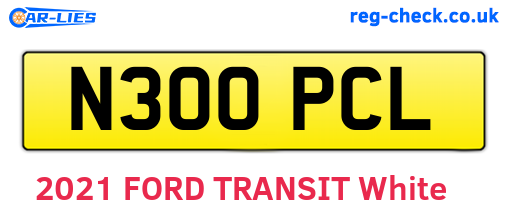 N300PCL are the vehicle registration plates.