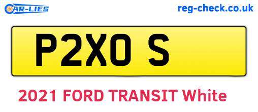 P2XOS are the vehicle registration plates.