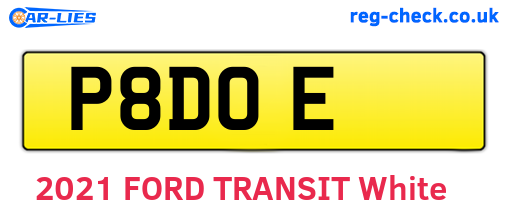 P8DOE are the vehicle registration plates.