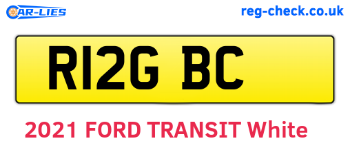 R12GBC are the vehicle registration plates.