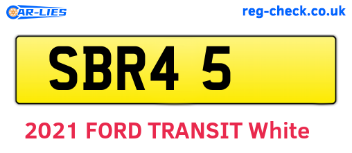 SBR45 are the vehicle registration plates.
