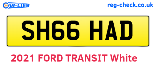 SH66HAD are the vehicle registration plates.