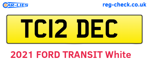 TC12DEC are the vehicle registration plates.