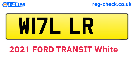 W17LLR are the vehicle registration plates.