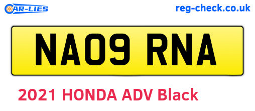 NA09RNA are the vehicle registration plates.