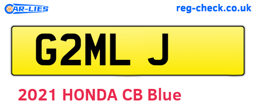 G2MLJ are the vehicle registration plates.