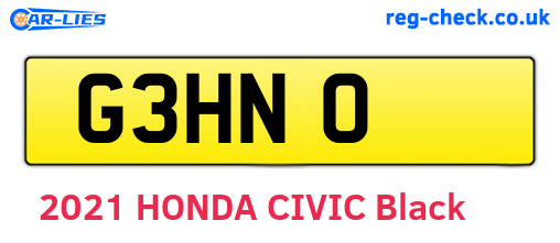 G3HNO are the vehicle registration plates.