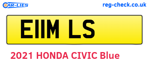 E11MLS are the vehicle registration plates.