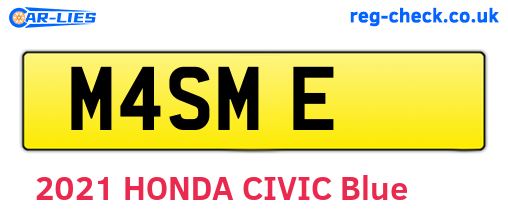 M4SME are the vehicle registration plates.