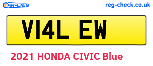 V14LEW are the vehicle registration plates.