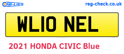 WL10NEL are the vehicle registration plates.