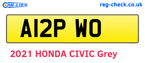 A12PWO are the vehicle registration plates.