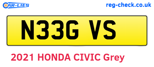 N33GVS are the vehicle registration plates.