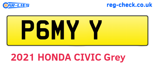 P6MYY are the vehicle registration plates.
