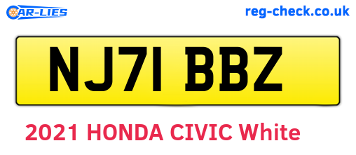 NJ71BBZ are the vehicle registration plates.
