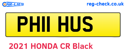 PH11HUS are the vehicle registration plates.