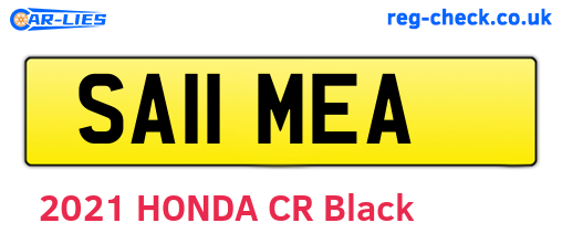 SA11MEA are the vehicle registration plates.