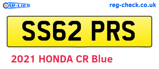 SS62PRS are the vehicle registration plates.