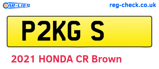 P2KGS are the vehicle registration plates.