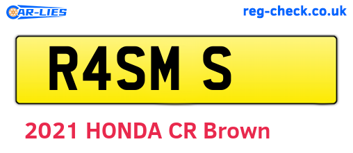 R4SMS are the vehicle registration plates.